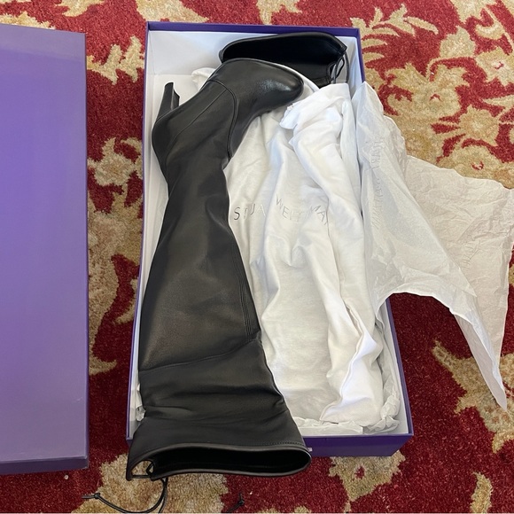 Stuart Weitzman Black Over-the-Knee Boots - Picture 1 of 6